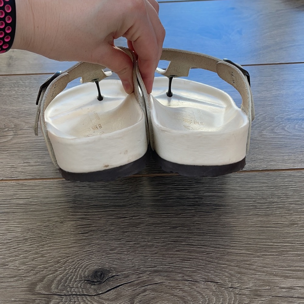 Birkenstock Gizeh Exquisite Collection Metallic Sandal Sz 10 - Picture 7 of 10